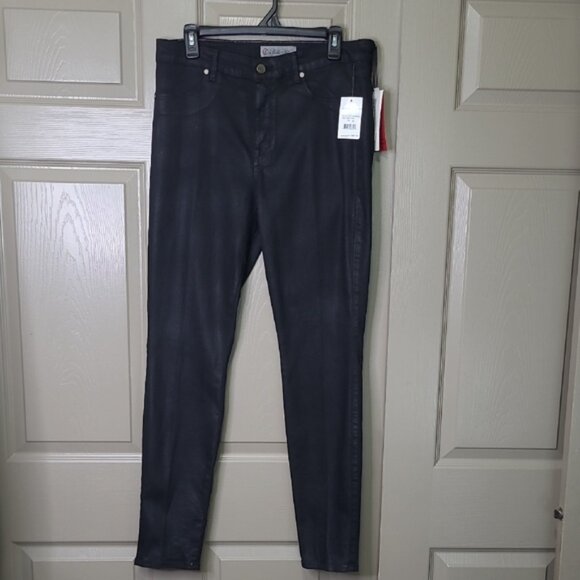 NWT Cookie Johnson Black Wax Skinny Joy Legging Jeans Size 32 - Picture 1 of 8